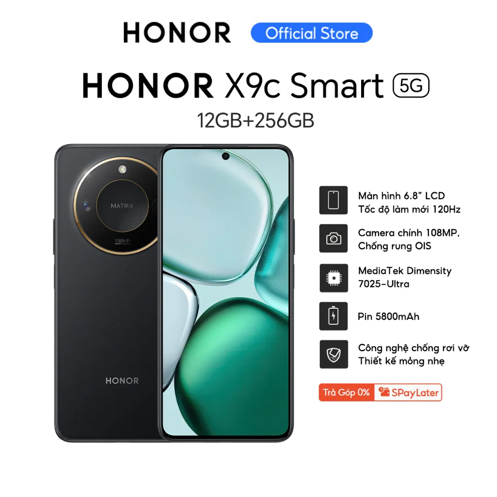 Ảnh Điện thoại HONOR X9c Smart 5G 12GB + 256GB| Pin 5800mAh, Camera 108MP | Bảo hành 24 Tháng 3