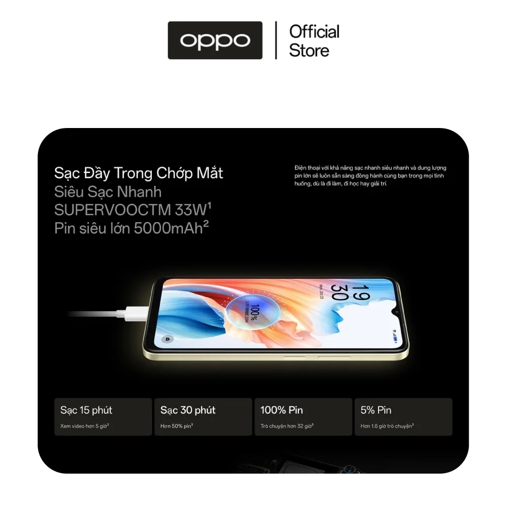 Ảnh Điện thoại OPPO A38 (4GB/128GB) | Thiết kế thời thượng | Sạc 33W | Màn hình lớn - Hàng chính hãng 3