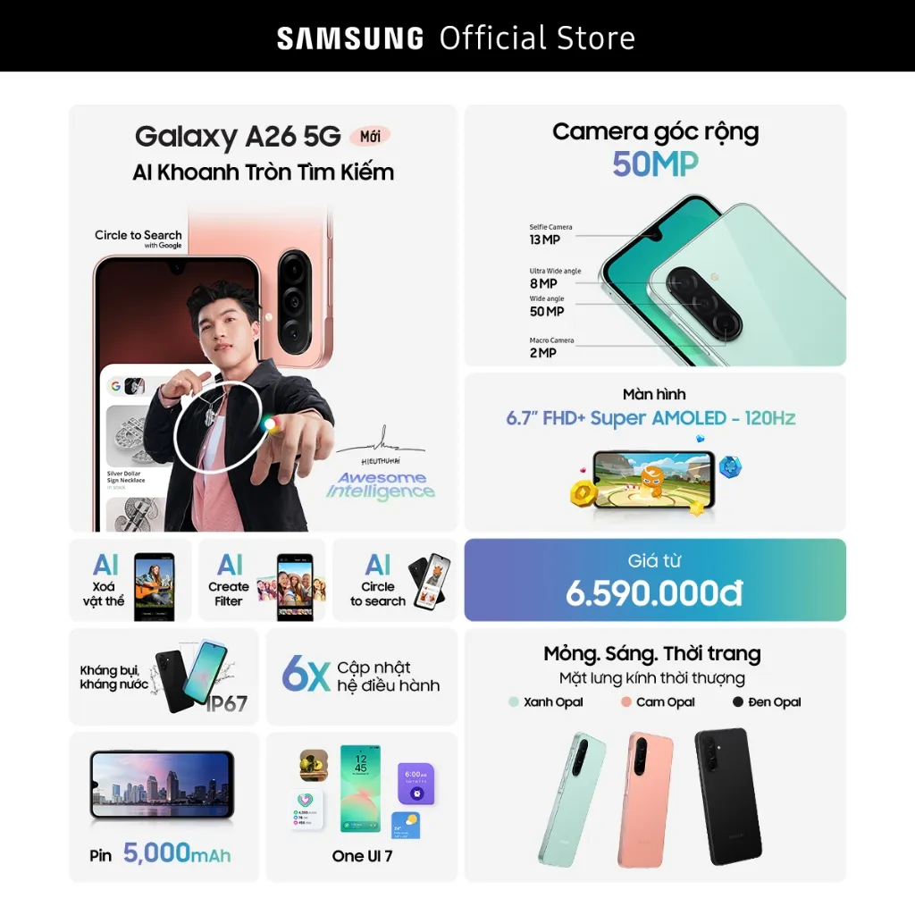 Ảnh Điện Thoại Samsung Galaxy A26 5G 8GB/128GB 2