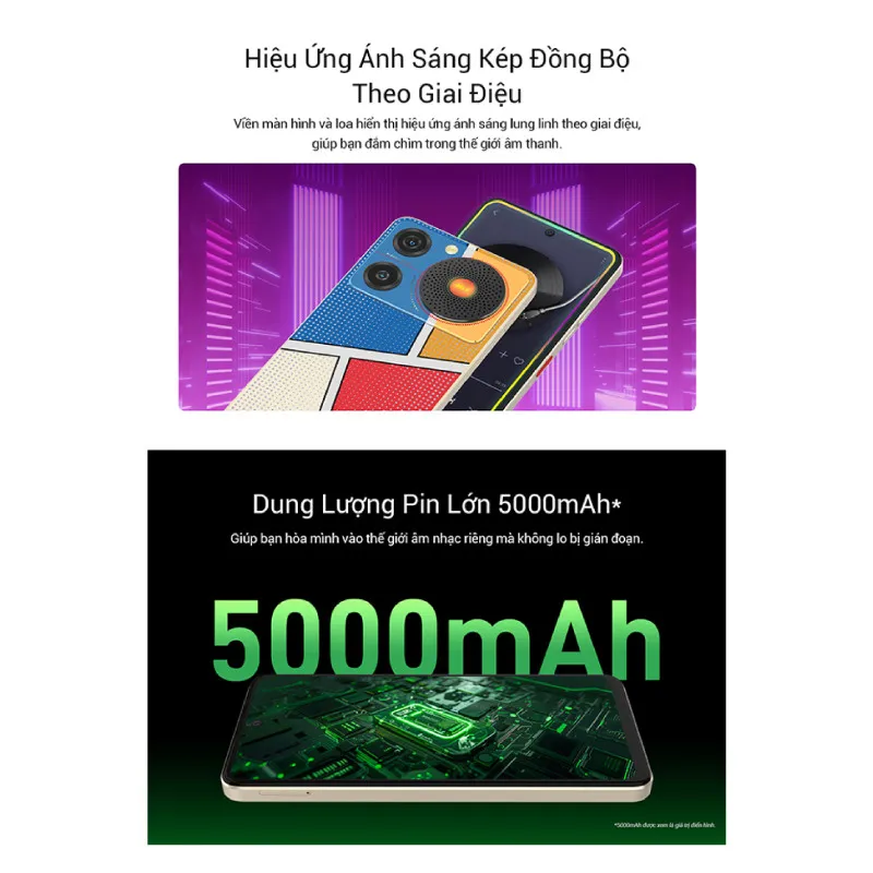 Ảnh Điện Thoại Thông Minh Nubia Music NFC 8(4+4)/128GB | 6.6" HD+ 90Hz | 2 Jack Tai Nghe - Chính Hãng 1