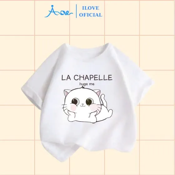 Ảnh ILOVE Áo thun CHÚ MÈO dễ thương, áo phông cộc tay chất COTTON mềm mịn, thoáng mát dành cho bé gái 8.5-32kg 4
