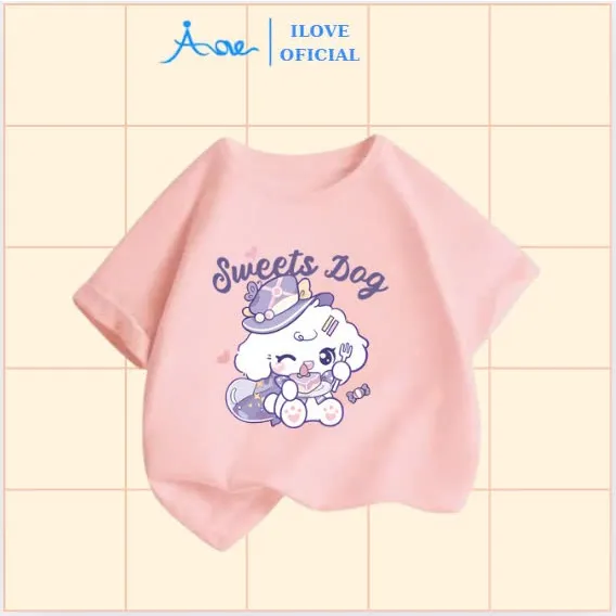 Ảnh ILOVE Áo thun CHÚ THỎ MELOLY, áo phông cộc tay chất COTTON mềm mịn, thoáng mát dành cho bé gái 8.5-32kg 4