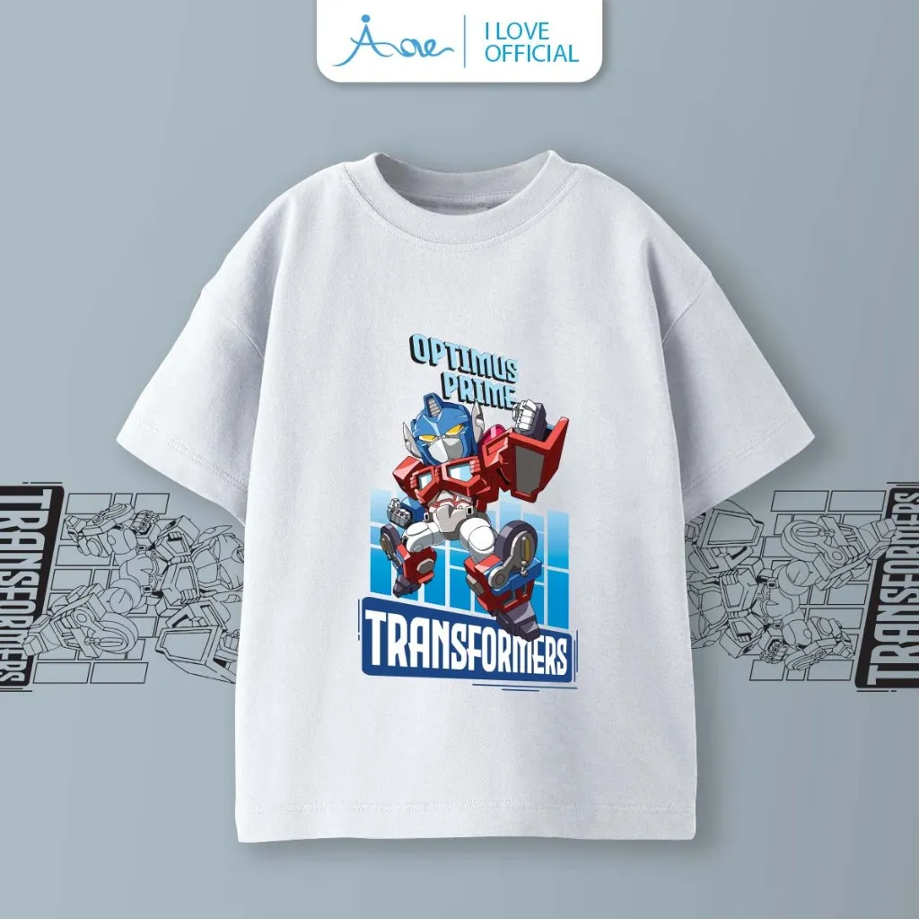 Ảnh ILOVE Áo thun cộc tay robot TRANSFORMERS, áo phông tay ngắn chất COTTON mềm mịn, thoáng mát dành cho bé trai 8.5-32kg 2