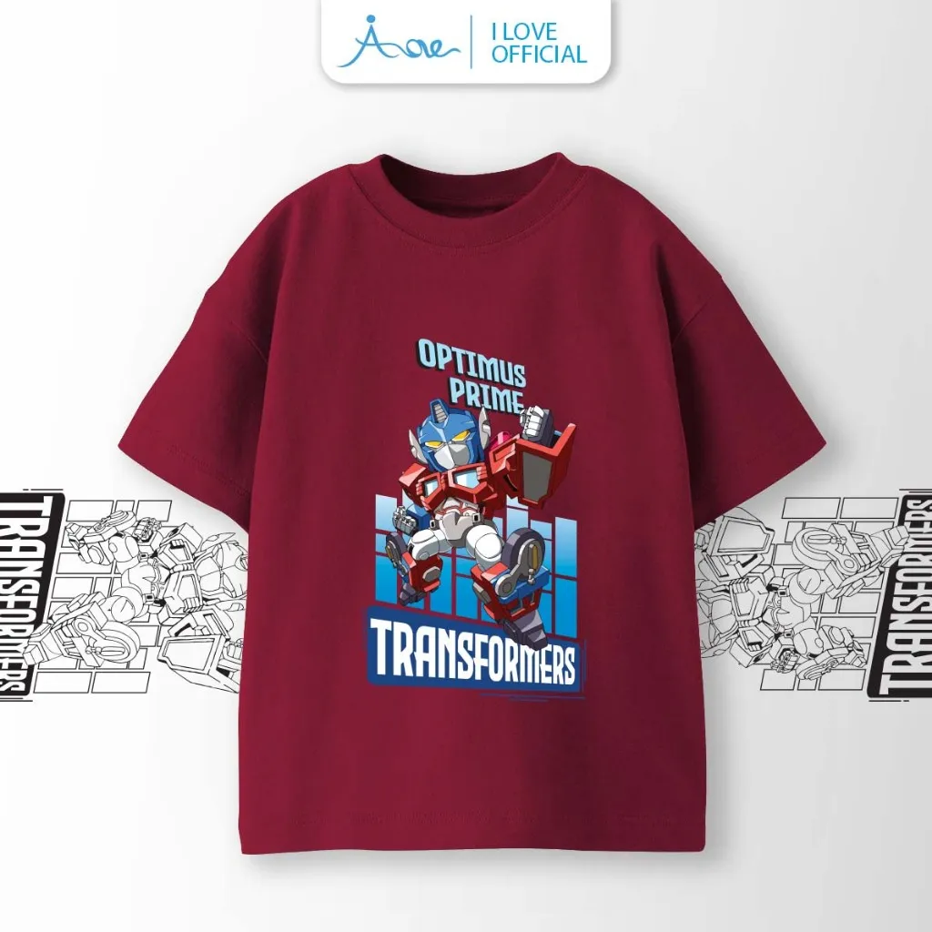 Ảnh ILOVE Áo thun cộc tay robot TRANSFORMERS, áo phông tay ngắn chất COTTON mềm mịn, thoáng mát dành cho bé trai 8.5-32kg 3
