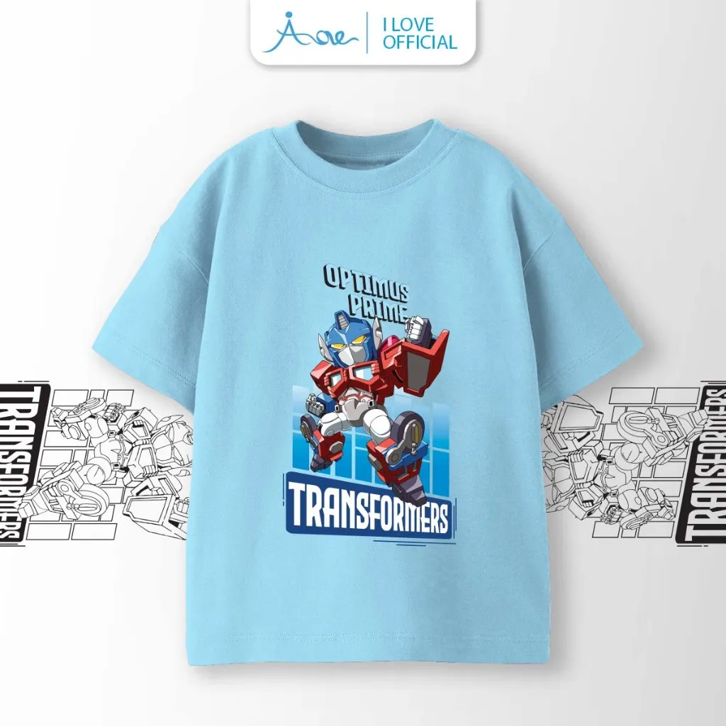 Ảnh ILOVE Áo thun cộc tay robot TRANSFORMERS, áo phông tay ngắn chất COTTON mềm mịn, thoáng mát dành cho bé trai 8.5-32kg 4