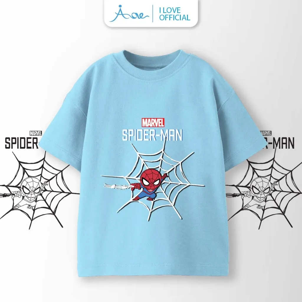 Ảnh ILOVE Áo thun cộc tay siêu nhân SPIDER MAN cho bé, áo phông tay ngắn chất COTTON co dãn,mềm mịn cho bé trai 8.5-32kg 2
