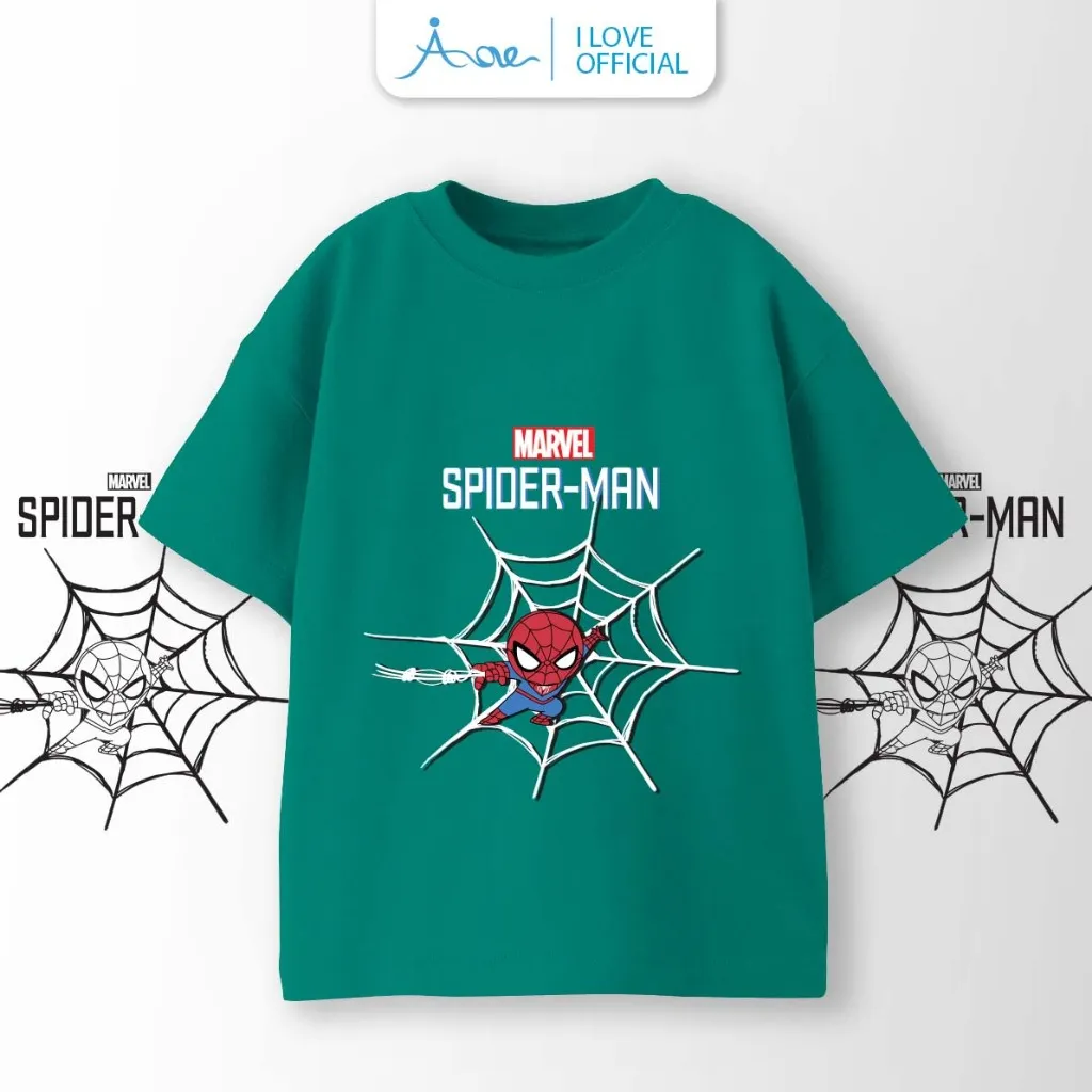 Ảnh ILOVE Áo thun cộc tay siêu nhân SPIDER MAN cho bé, áo phông tay ngắn chất COTTON co dãn,mềm mịn cho bé trai 8.5-32kg 3