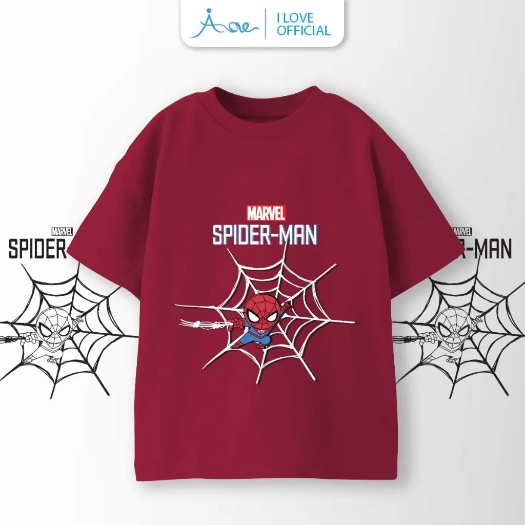 Ảnh ILOVE Áo thun cộc tay siêu nhân SPIDER MAN cho bé, áo phông tay ngắn chất COTTON co dãn,mềm mịn cho bé trai 8.5-32kg 4