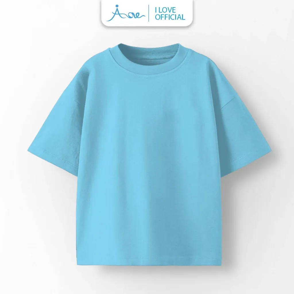 Ảnh ILOVE Áo thun cộc tay trẻ em mẫu trơn, áo phông tay ngắn ILOVE chất COTTON thoáng mát dành cho bé trai, bé gái 8.5-32kg 4