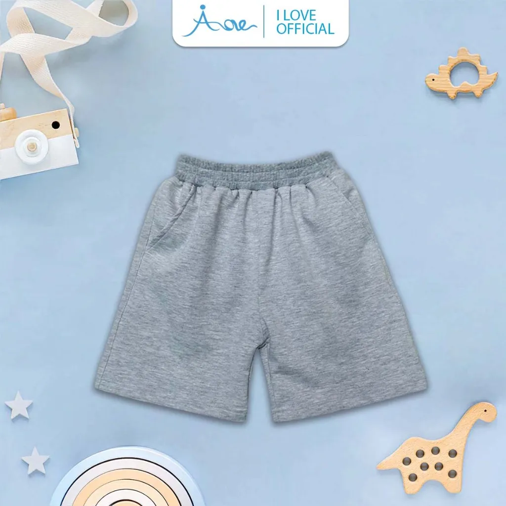 Ảnh ILOVE Quần đùi nỉ bé trai, quần short ngắn chất nỉ COTTON mềm mịn, thoáng mát dành cho bé trai 10-32kg 3