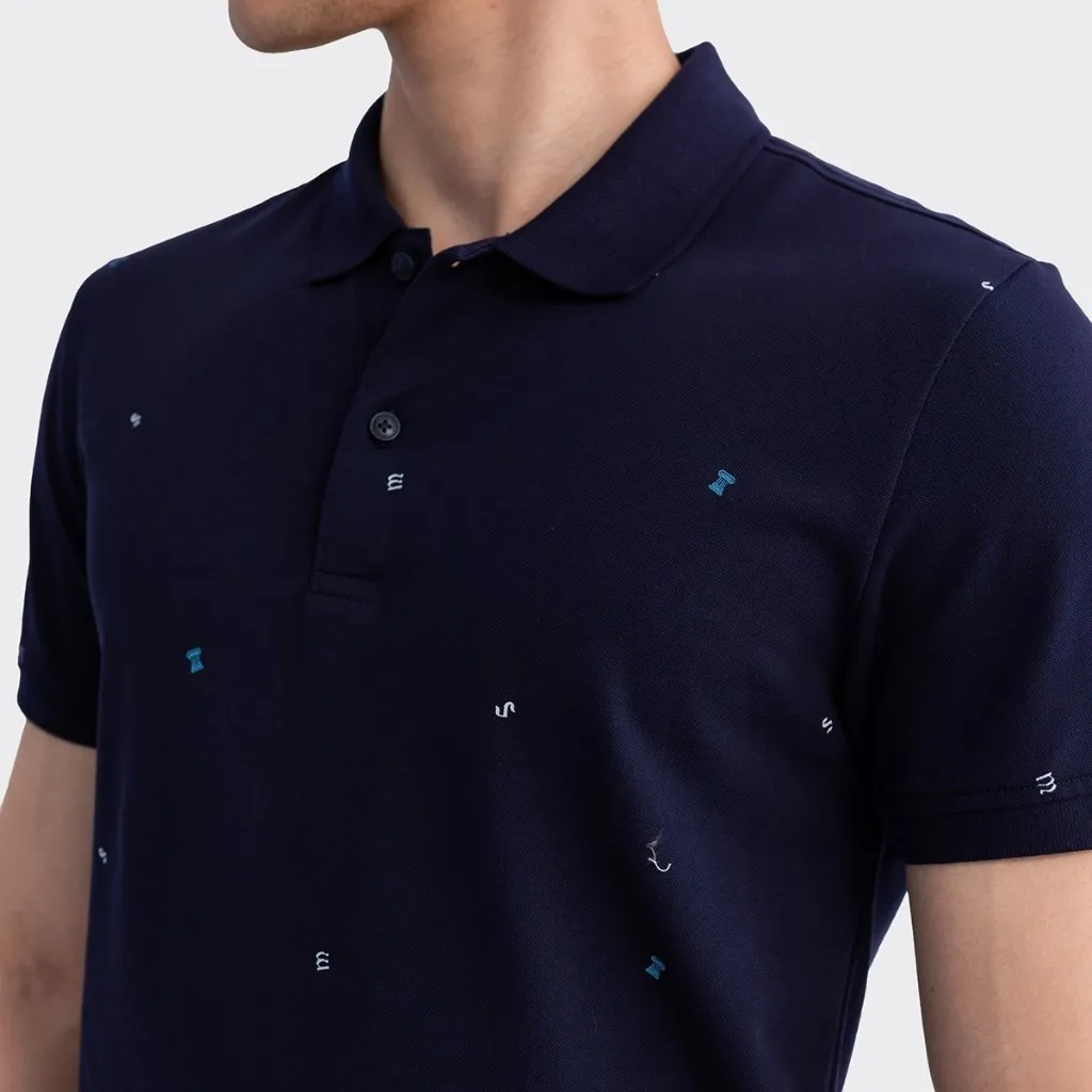 Ảnh Insidemen Áo polo nam họa tiết độc đáo chất liệu cotton thoáng mát IPS009S3 1