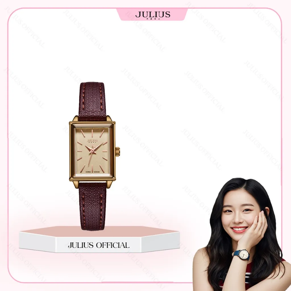 Ảnh JA-787 đồng hồ nữ dây da nâu Sale off | Julius Official 1