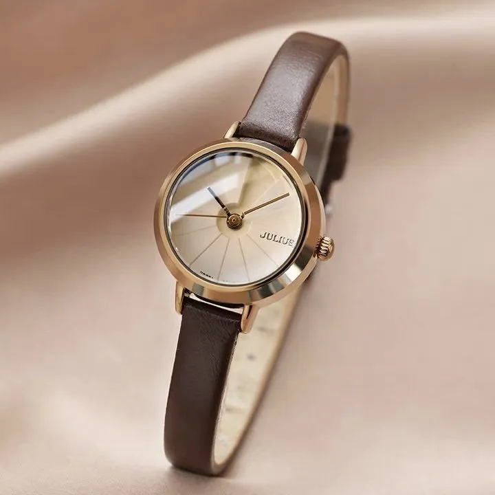 Ảnh JA-979 đồng hồ nữ Julius dây da nâu | Julius Official 3