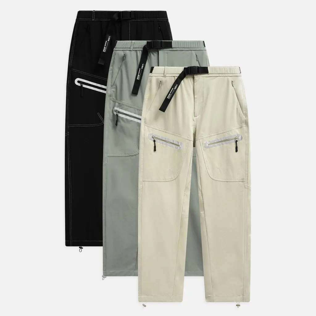 Ảnh Jogger Nam Relaxed Belt White Opening, Chất Vải 90% Nylon-10% Spandex Thoải Mái, JG0008, SOMEHOW 1
