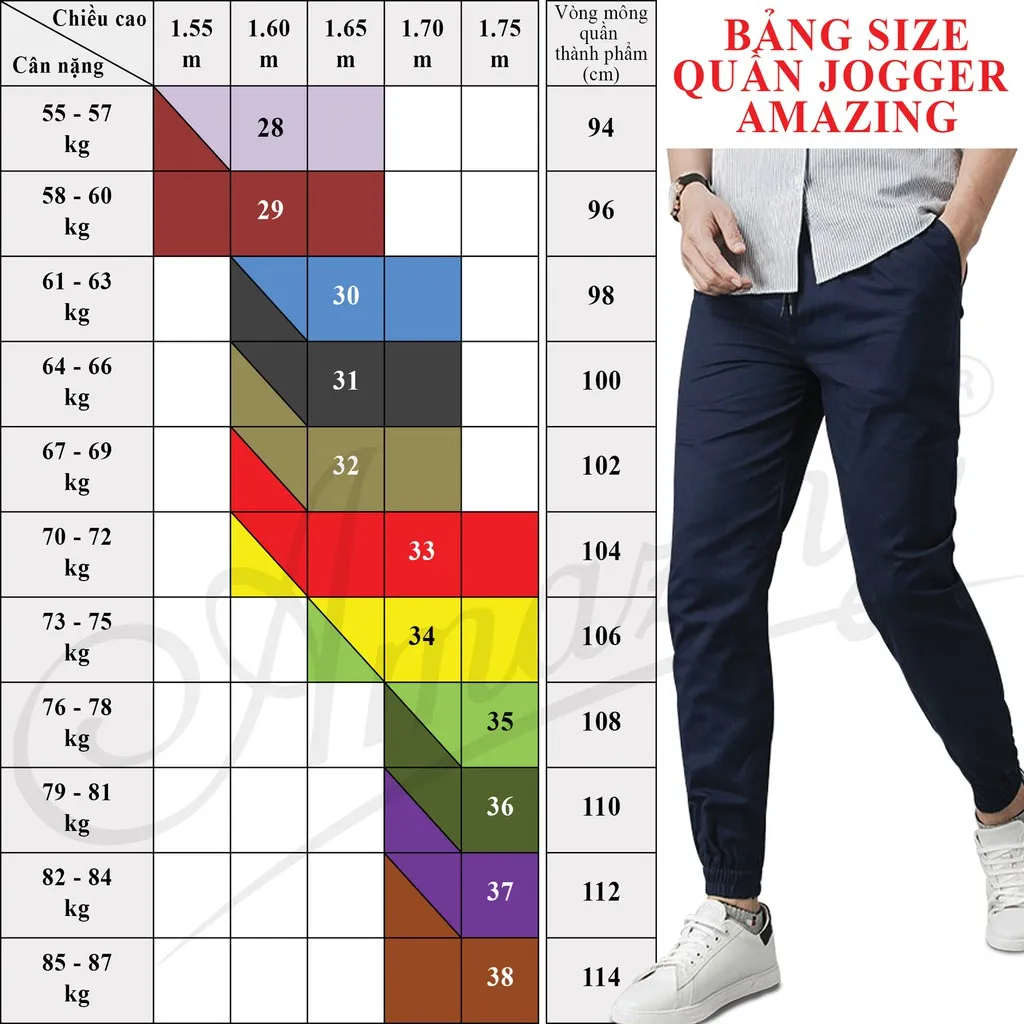 Ảnh Jogger quần kaki nam Amazing, bo lai, unisex big size, dáng thể thao năng động, vải co giãn nhẹ 2