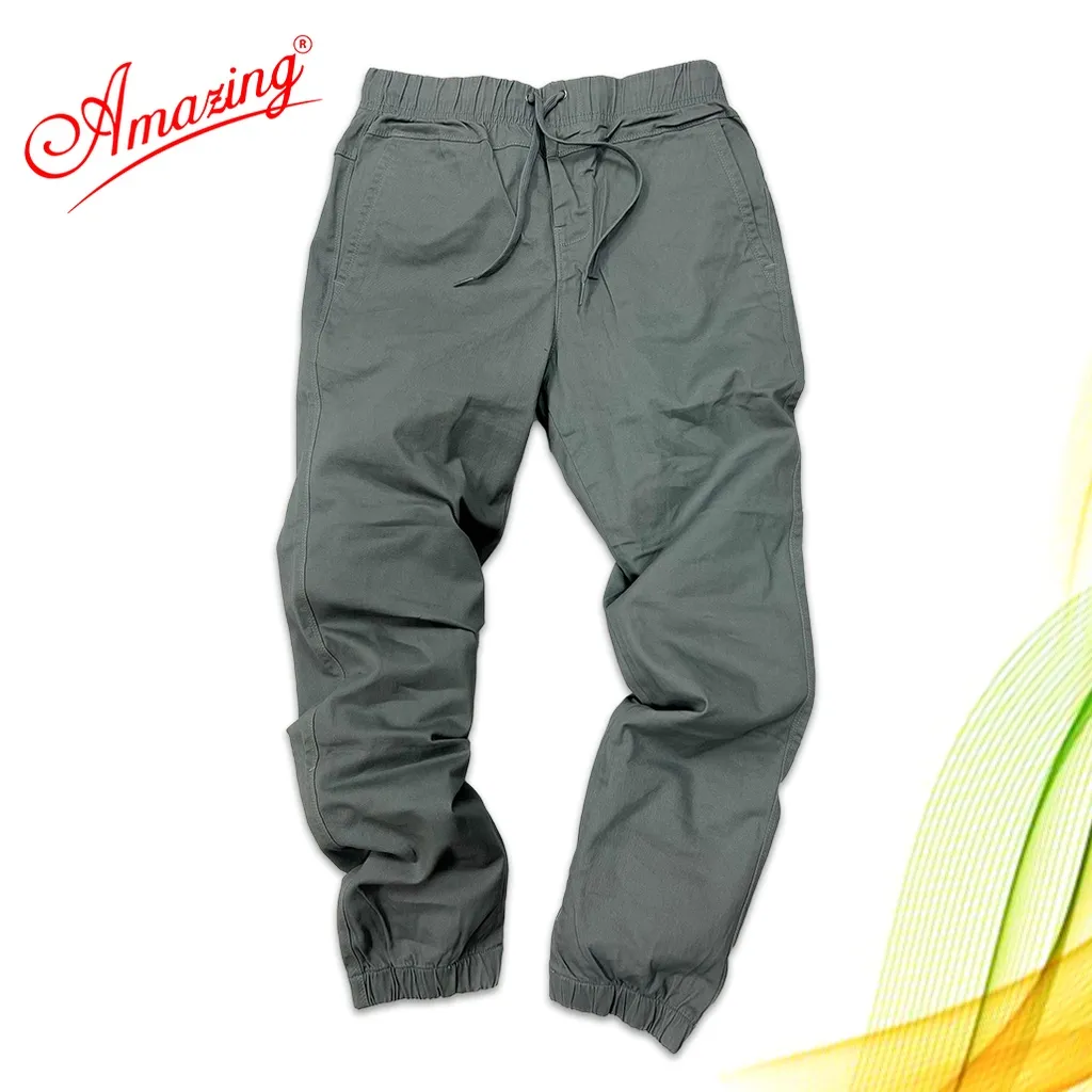 Ảnh Jogger quần kaki nam Amazing, bo lai, unisex big size, dáng thể thao năng động, vải co giãn nhẹ 3