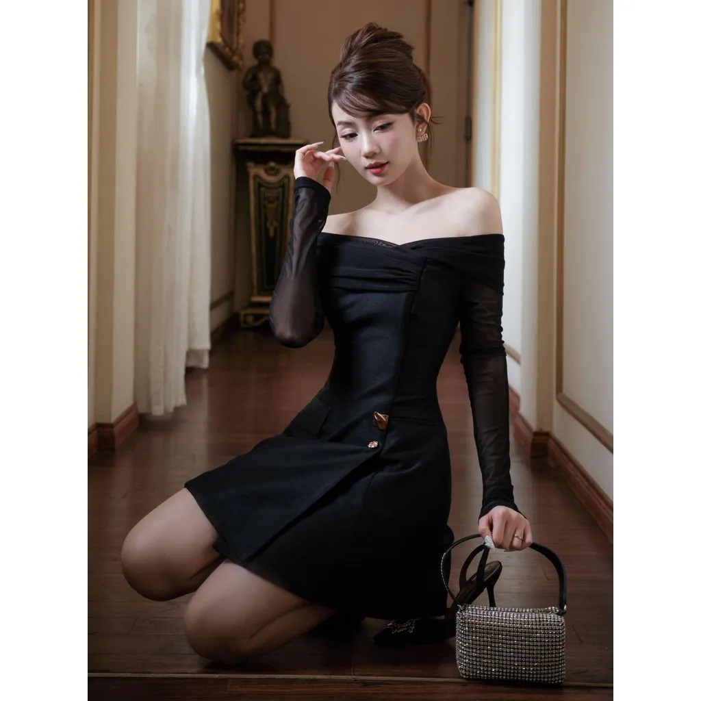 Ảnh JOVEN Đầm Nữ Bella Form Ôm Xòe A Phối Lưới 3