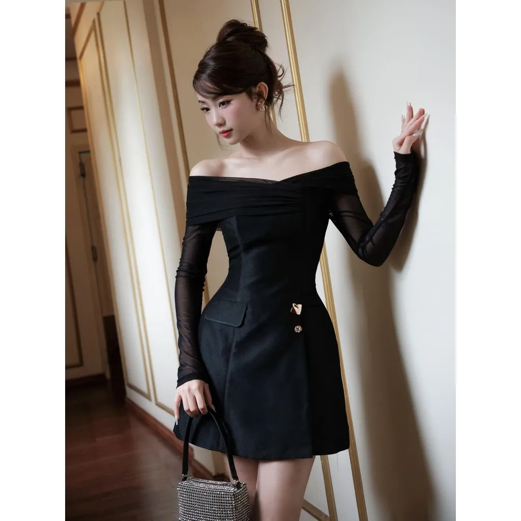 Ảnh JOVEN Đầm Nữ Bella Form Ôm Xòe A Phối Lưới 4