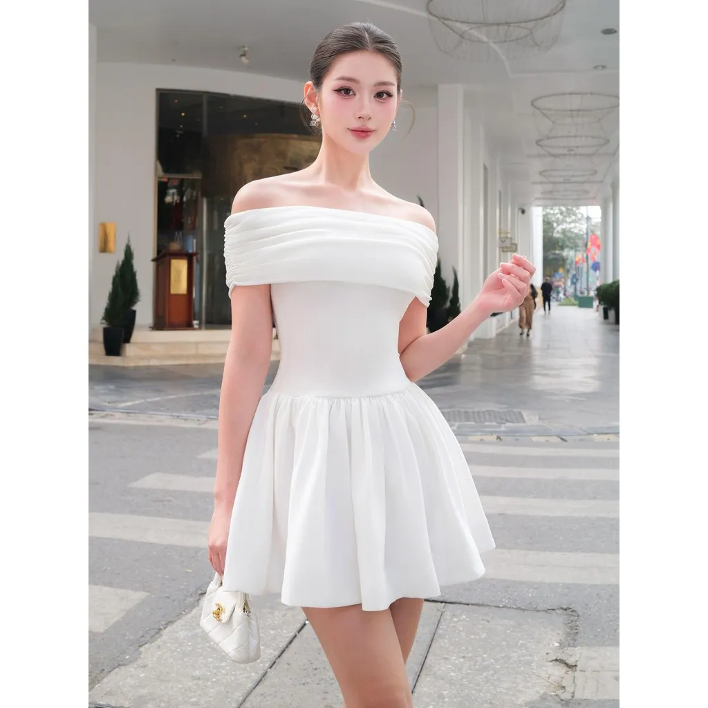 Ảnh JOVEN Đầm Nữ Emma Midi Phối Dây Thun Xoắn Vai 1