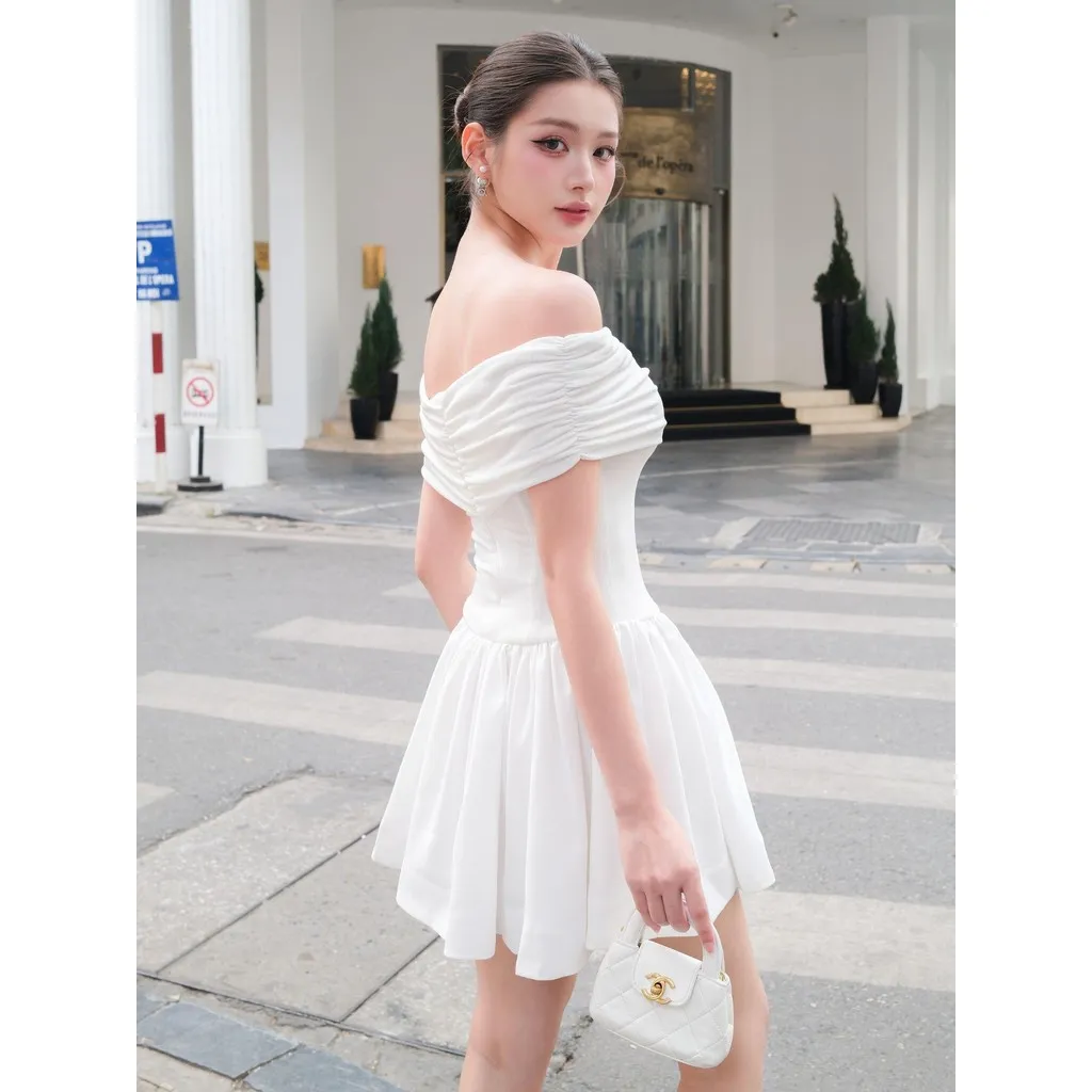 Ảnh JOVEN Đầm Nữ Emma Midi Phối Dây Thun Xoắn Vai 2