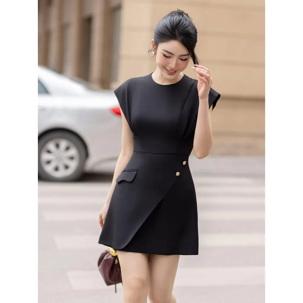 Ảnh JOVEN Đầm Nữ Jenna  Ngắn Cổ Tròn Tay Loe 3