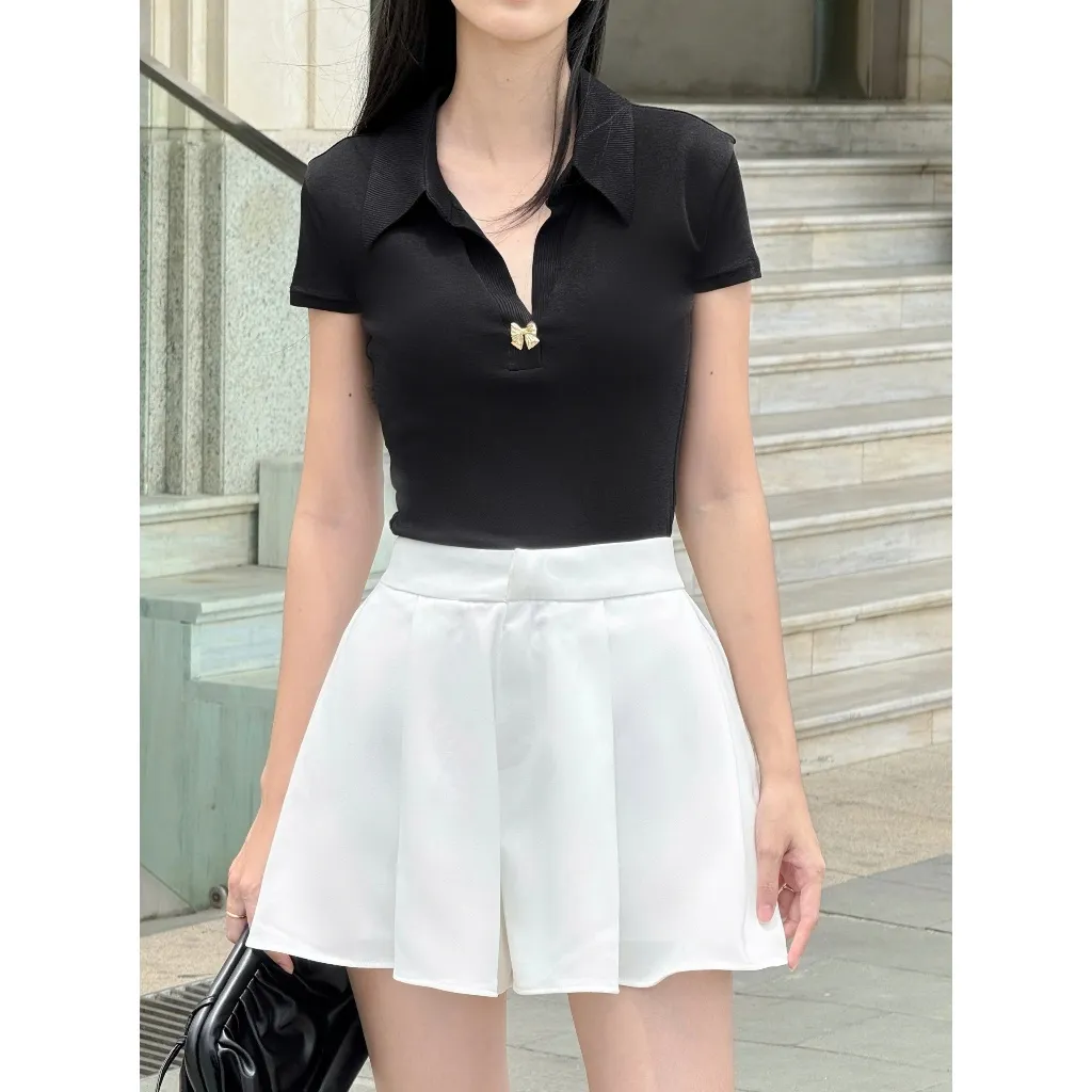 Ảnh JOVEN Quần Short Damist Bồng Bềnh Nhẹ Nhàng 4