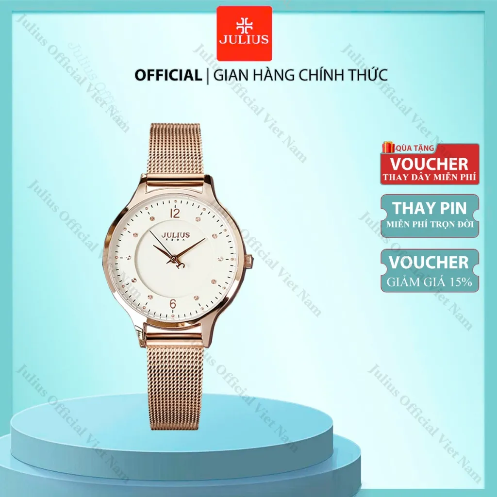 Ảnh Julius Official| Đồng hồ nữ JULIUS JA-1060 dây thép 1