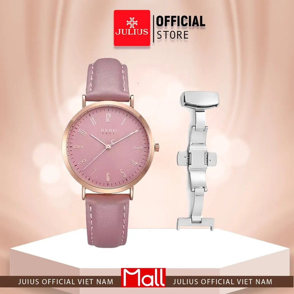 Ảnh Julius Official đồng hồ nữ JA-1017 dây da 2