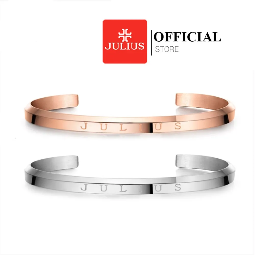 Ảnh Julius Official | Vòng tay Cuff Julius, lắc tay đôi, vòng Tay JSB078 unisex, vòng đeo tay nam nữ 4
