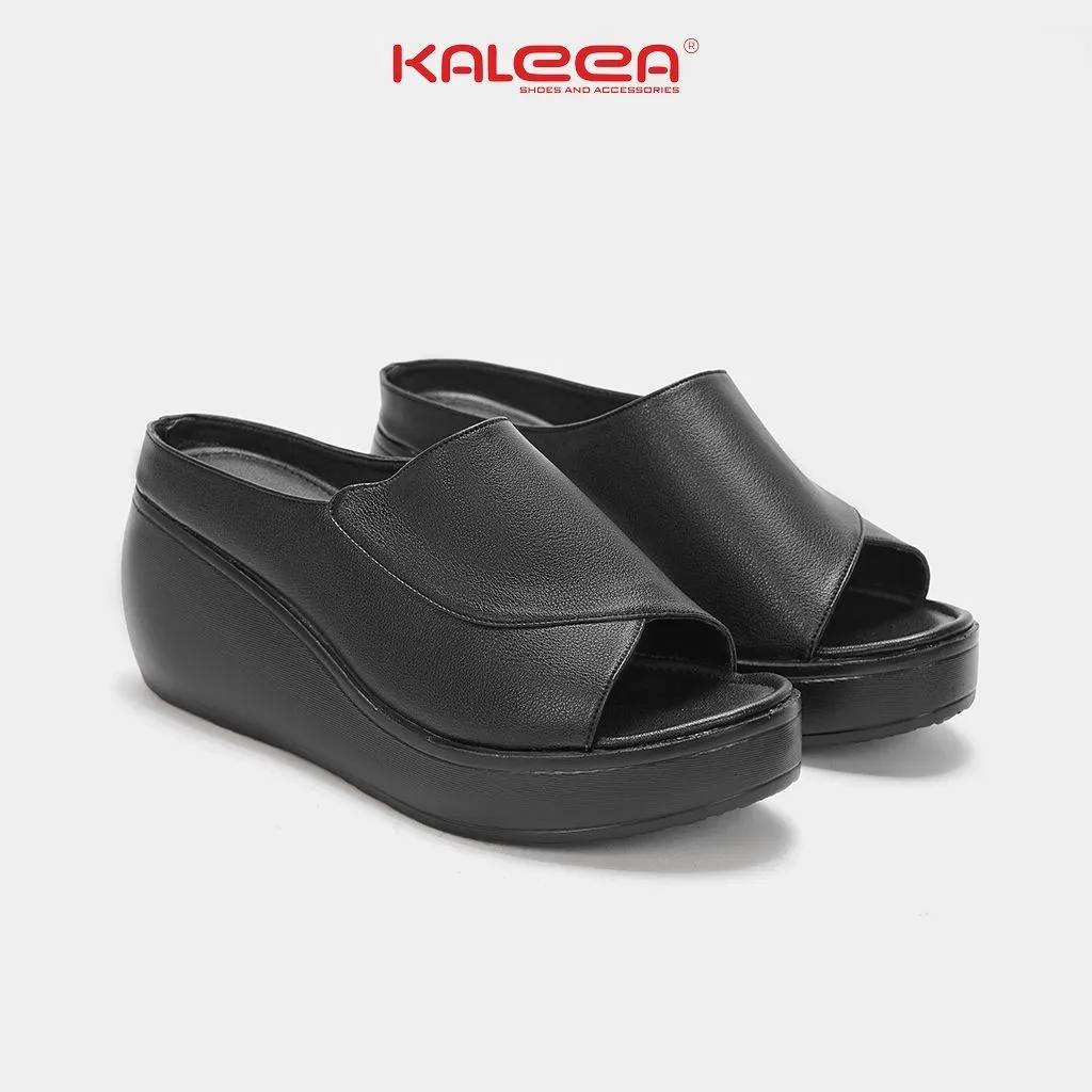Ảnh Kaleea - Dép Cao Gót Nữ Đế Xuồng Cao 6p Chất Da Mềm, Đi Nhẹ Êm Chân - MO633 3