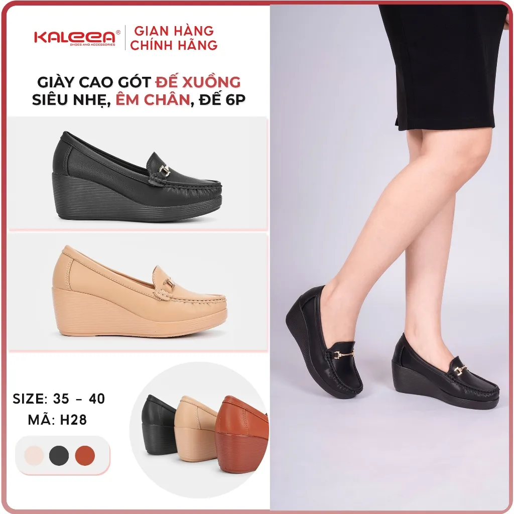 Ảnh Kaleea - Giày Cao Gót Đế Xuồng Siêu Nhẹ, Đi Êm Chân Cao 6p - H28 1