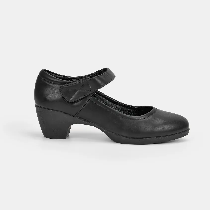 Ảnh Kaleea - Giày Cao Gót Nữ Đi Siêu Êm Đế Vuông Quai Dán Đế Cao 5p - K02 2