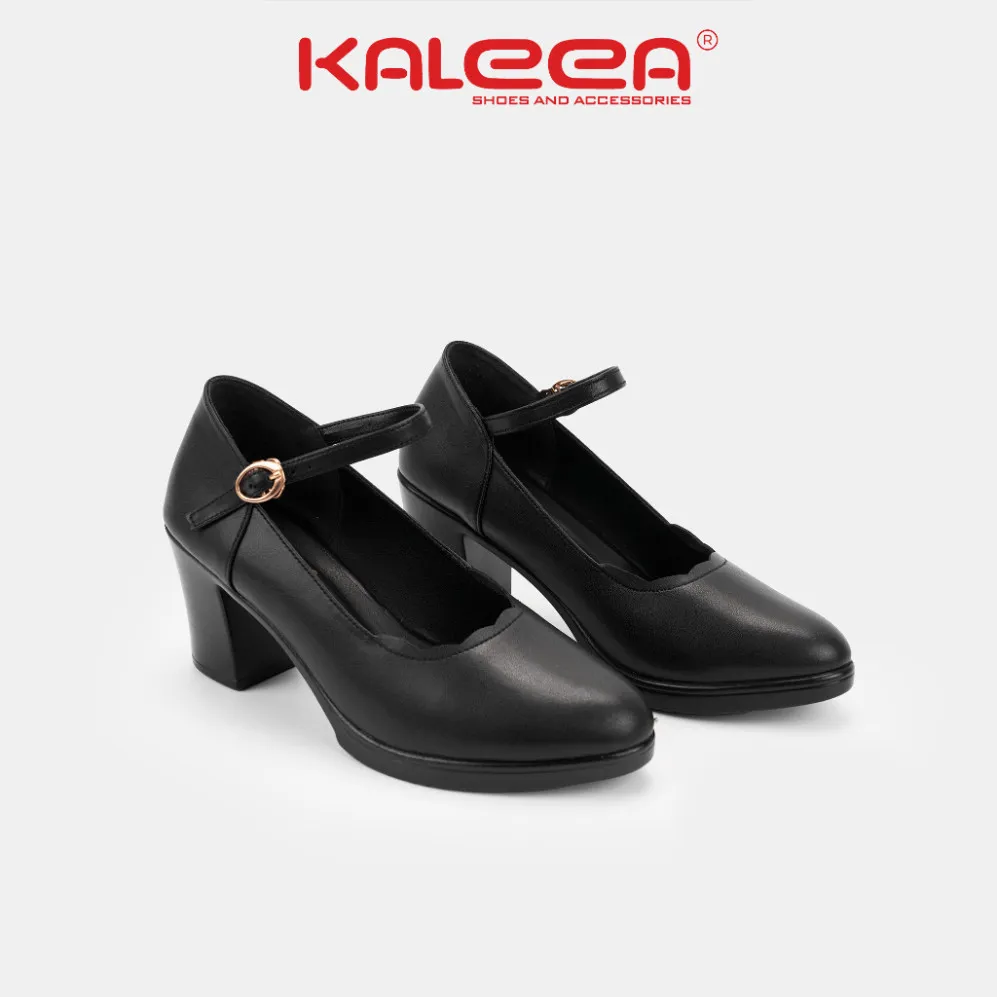 Ảnh Kaleea - Giày Cao Gót Nữ Siêu nhẹ Chất Da Mềm Đi Êm Chân Đế Cao 7p - MO639 2
