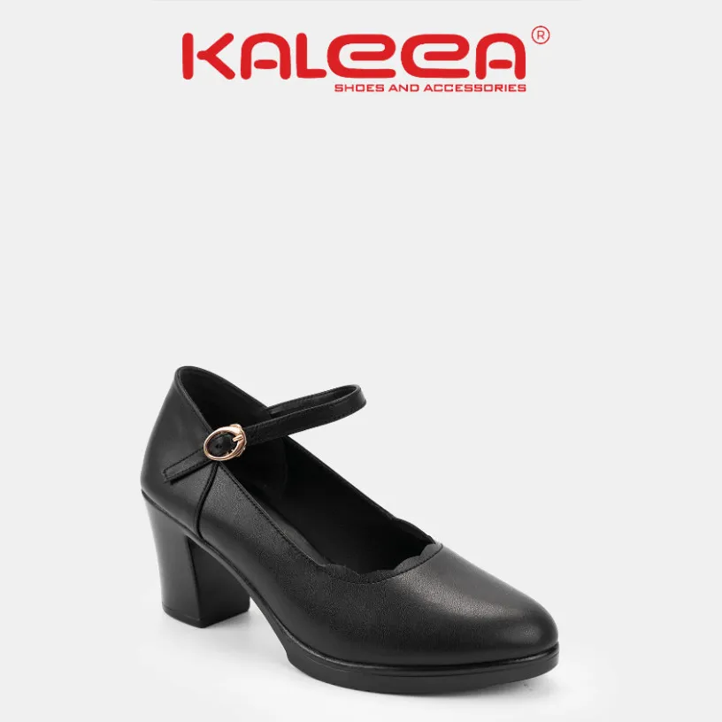 Ảnh Kaleea - Giày Cao Gót Nữ Siêu nhẹ Chất Da Mềm Đi Êm Chân Đế Cao 7p - MO639 4