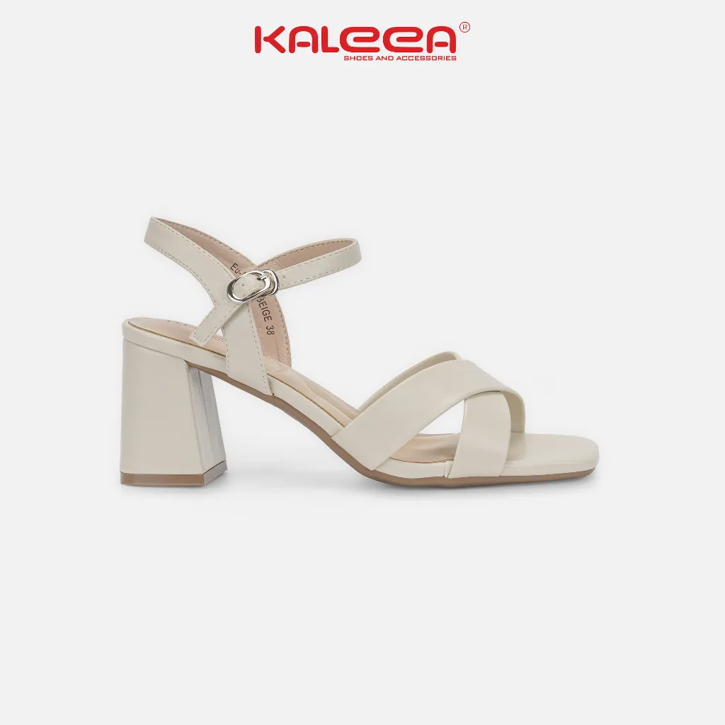 Ảnh Kaleea - Giày Sandal Cao Gót Nữ Thiết Kế Quai Da Đan Chéo Đế Cao 7p - EUNN36 2
