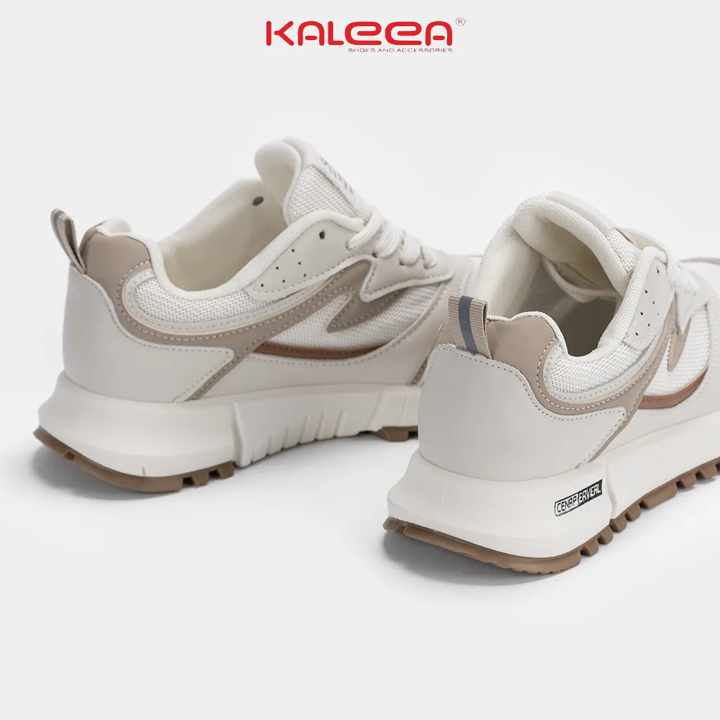Ảnh Kaleea - Giày Thể Thao Nữ Đi Bộ Tập Gym Chất Liệu Lưới Dệt Kim Sneaker Đế Cao 3p - T79 (LẤY TĂNG SIZE) 3