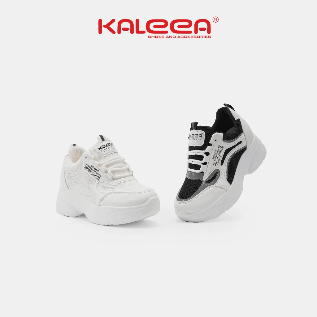 Ảnh Kaleea - Giày Thể Thao Nữ Độn Đế Cao 6p Sneaker Tôn Dáng Đi Nhẹ, Êm, Mềm - T60 [LẤY TĂNG SIZE] 2