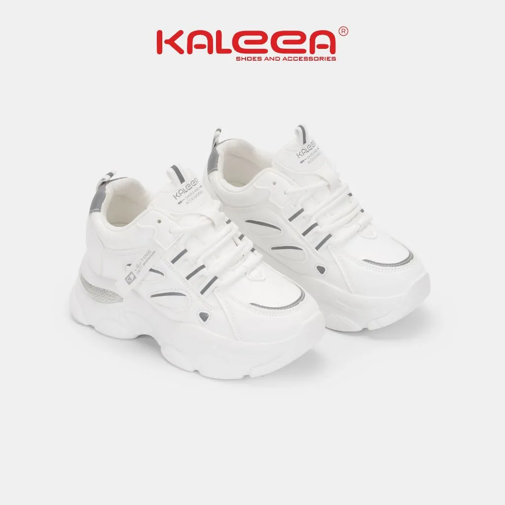 Ảnh Kaleea - Giày Thể Thao Nữ  Độn Đế Hack Dáng Chất Da Mềm Đế Cao 8cm - T111 2