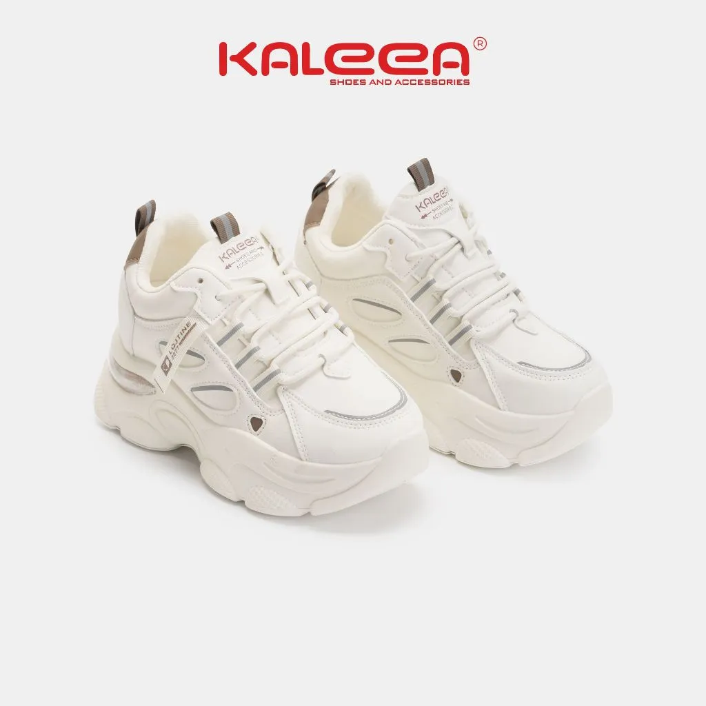Ảnh Kaleea - Giày Thể Thao Nữ  Độn Đế Hack Dáng Chất Da Mềm Đế Cao 8cm - T111 3