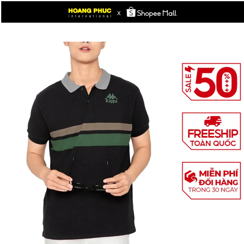 Ảnh KAPPA ÁO THUN CÓ CỔ TAY NGẮN NAM 331D6KW REGULAR 1