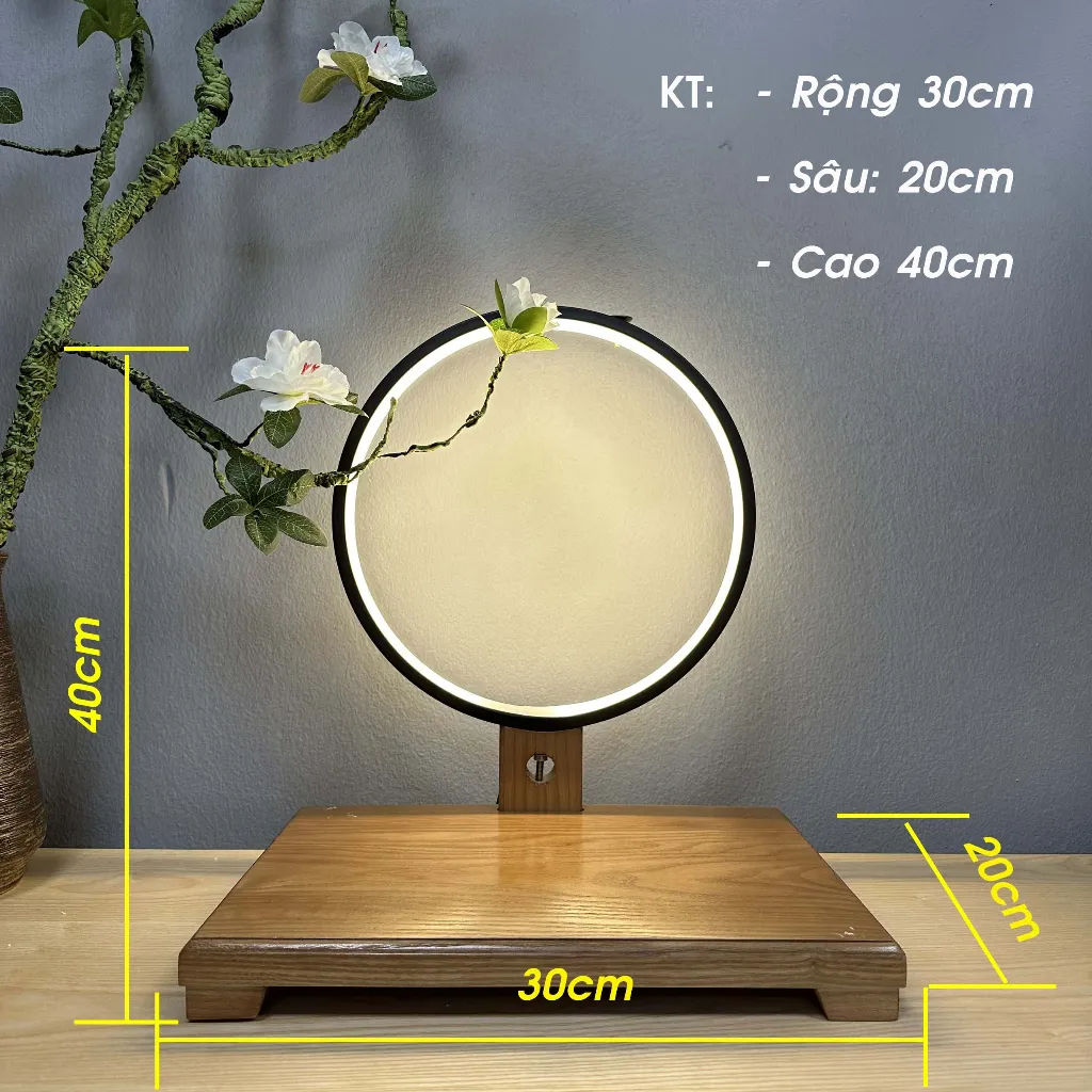 Ảnh Kệ Đèn Led Hào Quang Tượng Phật Phong Thủy Hình Tròn - Tuệ Nga 2