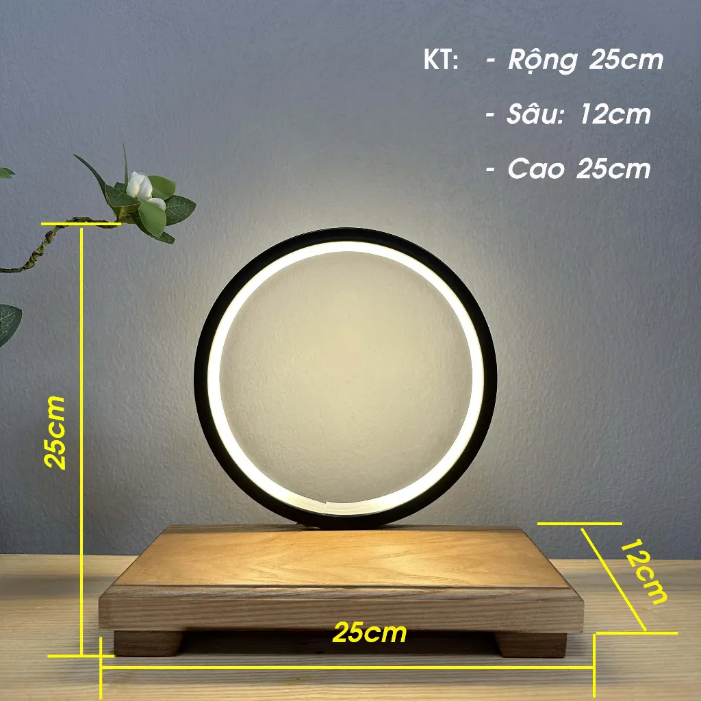 Ảnh Kệ Đèn Led Hào Quang Tượng Phật Phong Thủy Hình Tròn - Tuệ Nga 3