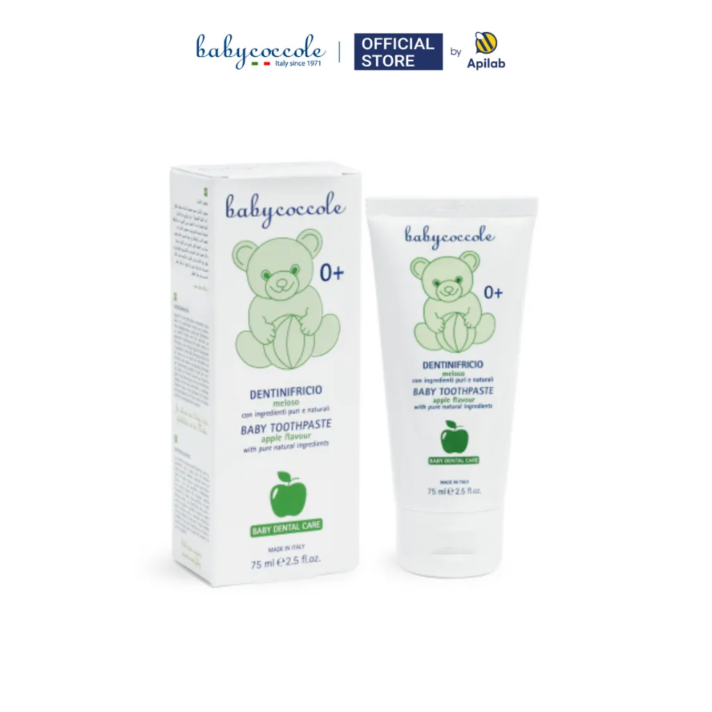 Ảnh Kem đánh răng cho bé Babycoccole nuốt được hương táo 75ml 1