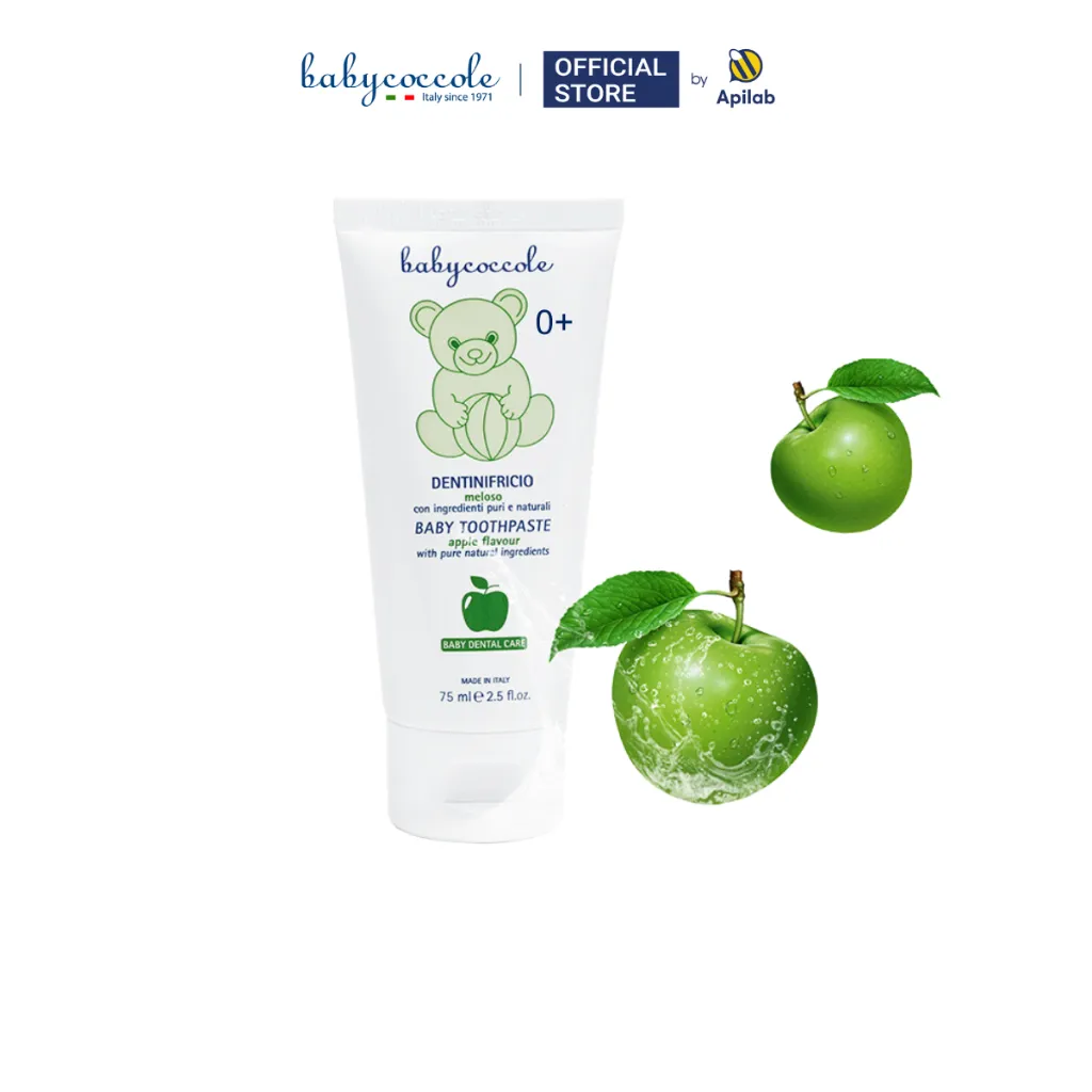 Ảnh Kem đánh răng cho bé Babycoccole nuốt được hương táo 75ml 2