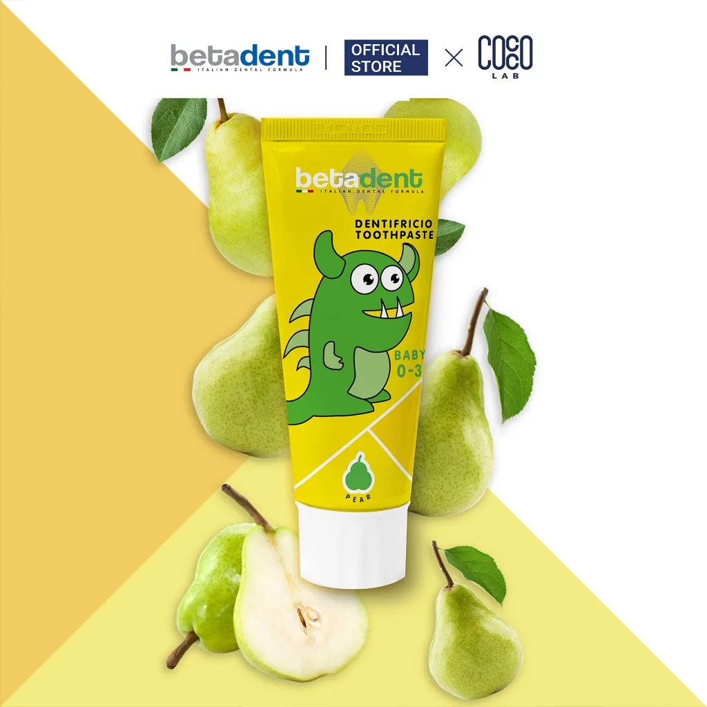 Ảnh Kem đánh răng cho bé Betadent trẻ em nuốt được, củng cố men răng và chống sâu răng 75ml 3
