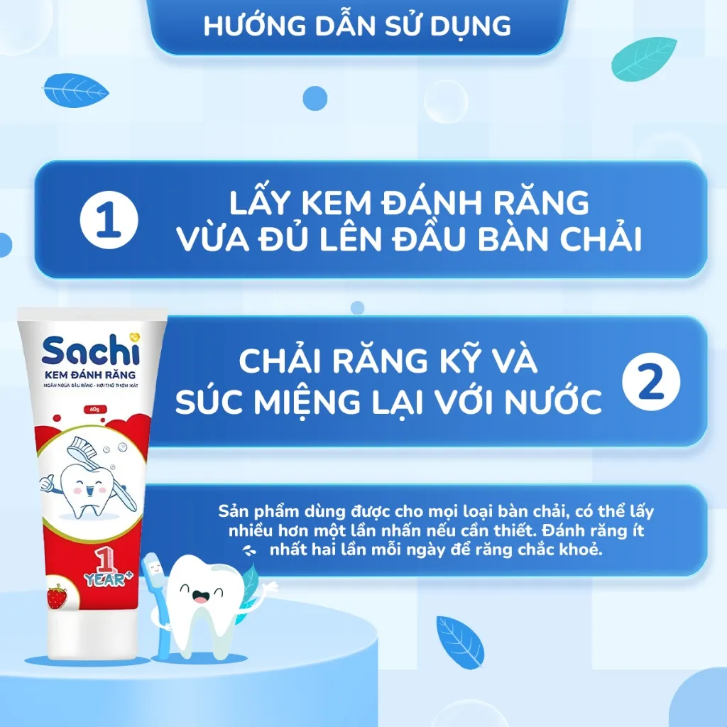 Ảnh Kem Đánh Răng Sachi Dạng Tuýp Giúp Làm Sạch, Khử Mùi Hôi Miệng, An Toàn Cho Bé - Tuýp 60g 3