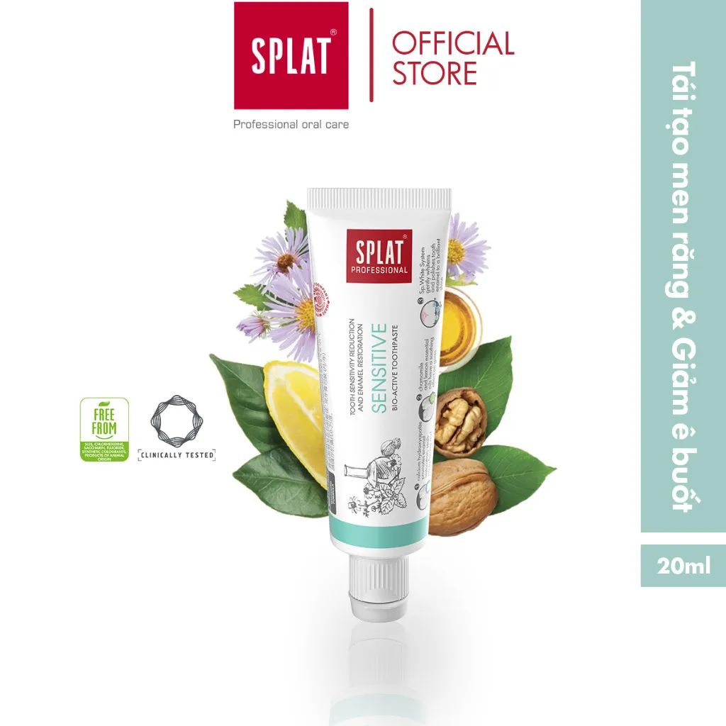 Ảnh Kem Đánh Răng SPLAT Sensitive Professional series Phục Hồi Men Răng, Giúp Trắng Sáng Và Giảm Ê Buốt Dung Tích 20ml 2