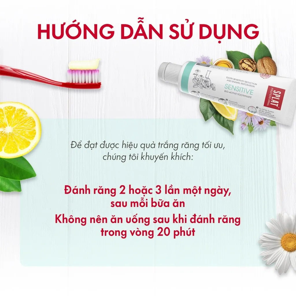 Ảnh Kem Đánh Răng SPLAT Sensitive Professional series Phục Hồi Men Răng, Giúp Trắng Sáng Và Giảm Ê Buốt Dung Tích 20ml 4