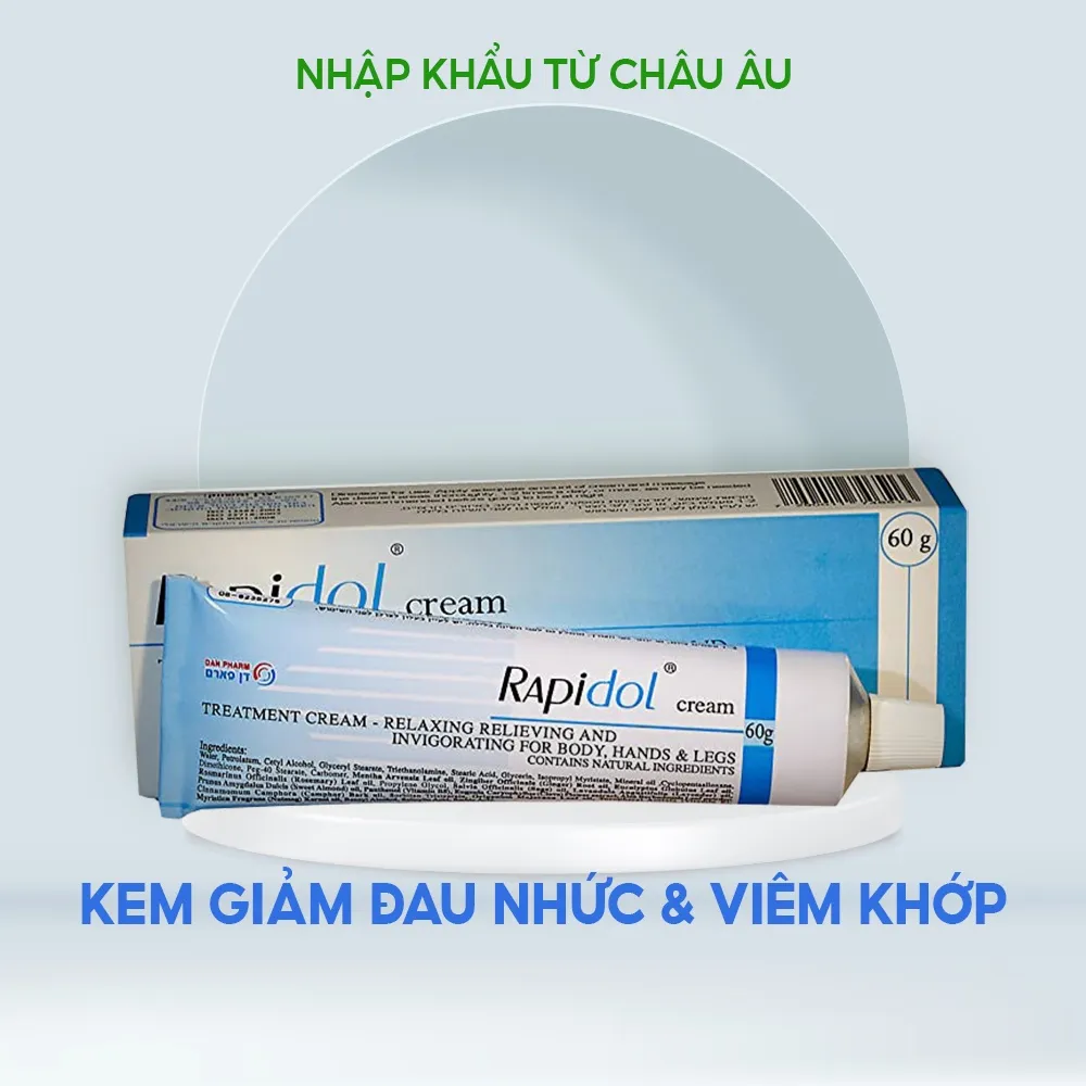 Ảnh Kem bôi giảm đau nhức và viêm khớp RAPIDOL Dan pharm Tube 60g xuất xứ ISRAEL - POLIPHARM 2