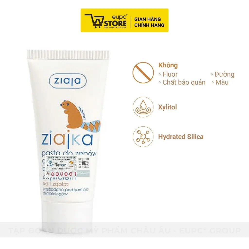 Ảnh Kem Chăm Sóc Nướu Lợi Từ Chiếc Răng Đầu Tiên Của Bé Ziaja 50ml Không Chứa Flour, An Toàn Khi Nuốt EUPC STORE 2